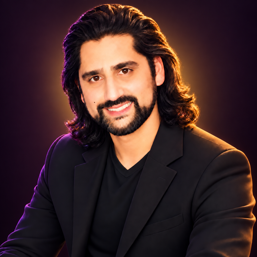 Animated portrait of Kamil Imtiaz, founder of Movie Pick
